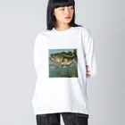 yuu1994 fishingのyuu1994fishing ビッグシルエットロングスリーブTシャツ