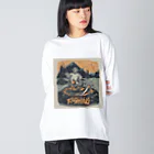 yuu1994 fishingのenjoy fishing yuu1994 ビッグシルエットロングスリーブTシャツ