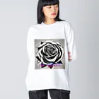 vieのBLACK_rose Big Long Sleeve T-Shirt