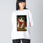 世界美術商店の玉座のナポレオン / Napoleon I on His Imperial Throne ビッグシルエットロングスリーブTシャツ