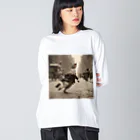 ルノルノの19世紀紳士ウサギ Big Long Sleeve T-Shirt