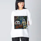 いらすとグッズのハッピーハロウィン ビッグシルエットロングスリーブTシャツ