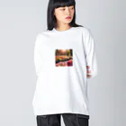 ワンダーワールド・ワンストップのフラワーガーデンのデザイン Big Long Sleeve T-Shirt