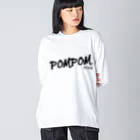 mf@PomPomBlogのDC PomPomBlog（black） Big Long Sleeve T-Shirt