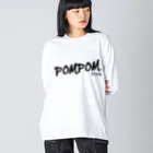 mf@PomPomBlogのDC PomPomBlog（black） ビッグシルエットロングスリーブTシャツ