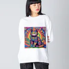 horoscope の招き猫 Big Long Sleeve T-Shirt