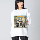 NECOSUIのキャットバイカー Big Long Sleeve T-Shirt