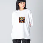 Dondon_designのドットオセロット ビッグシルエットロングスリーブTシャツ