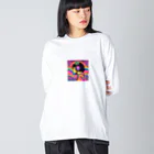 ts-Storeのサイケデリックショートボブ Big Long Sleeve T-Shirt