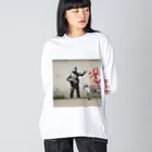 むぎライアンの戦争と平和 Big Long Sleeve T-Shirt