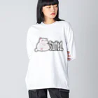 TMJ worksのぐうたら白猫。stuffed. Big Long Sleeve T-Shirt