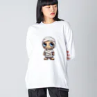 NeoNestのWrapped Wonders Halloween Collection: Mummy #06 Big Long Sleeve T-Shirt