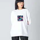 Momo Magicの未来宇宙 ビッグシルエットロングスリーブTシャツ