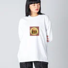 FUJIMON shopのバーガーバーガー ビッグシルエットロングスリーブTシャツ