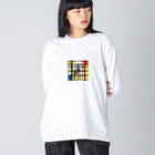 Reversiのゼブラ柄 Big Long Sleeve T-Shirt