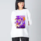 とりのす。の魔女っ娘ミツキちゃん ビッグシルエットロングスリーブTシャツ