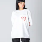 599245の心拍数heart ビッグシルエットロングスリーブTシャツ