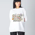 Pちゃんのハッピーハロウィン byハニーズ ビッグシルエットロングスリーブTシャツ