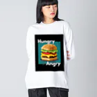 hAngryの【ハンバーガー】hAngry  ビッグシルエットロングスリーブTシャツ