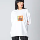 人生Storeの勇者猫 Big Long Sleeve T-Shirt