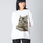 グレージュ猫ロッタン🐈‍⬛の緊張ロッタン Big Long Sleeve T-Shirt