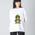 Vasetti_pressのパーカーを着たワニ Big Long Sleeve T-Shirt