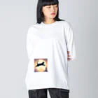 toto012の猫のシルエットグッズ Big Long Sleeve T-Shirt