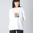 pick me n0wの水色のくつ下 Big Long Sleeve T-Shirt