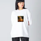 Catharinesのネコのハロウィン ビッグシルエットロングスリーブTシャツ