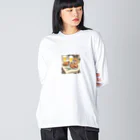 無類の酒好きのビールには唐揚げ Big Long Sleeve T-Shirt