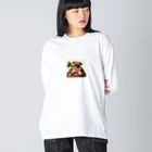 sa_ttyonnのにんじんを持つ パグ Big Long Sleeve T-Shirt