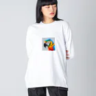 フリーダムの華やかな羽色のオウム Big Long Sleeve T-Shirt