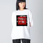 NOTCH.の『NOTCH.』ロゴ RED ビッグシルエットロングスリーブTシャツ