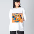 アジンガーのロックフィッシュGO! ビッグシルエットロングスリーブTシャツ