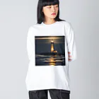 夜景ショップの幻想的な灯台のグッズ Big Long Sleeve T-Shirt