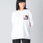 maco9486の女戦士 ビッグシルエットロングスリーブTシャツ