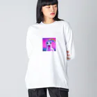 unicorn_dreamsのわたしミライから来たユニ ビッグシルエットロングスリーブTシャツ