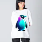 一人親方55歳FIREのスタイリッシュペンギン Big Long Sleeve T-Shirt