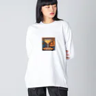 ROCKSWEBのドット絵　サイドカー Big Long Sleeve T-Shirt