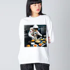 宇宙開発デザイン科のスペースクッキング炒飯編 Big Long Sleeve T-Shirt