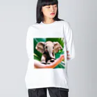 Tmagoのミニミニ子供ゾウ♪ Big Long Sleeve T-Shirt