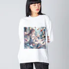 AIと愛とARTのSHOPの魚と少女 Big Long Sleeve T-Shirt