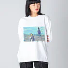 つぎのラピス島ペンギン ビッグシルエットロングスリーブTシャツ