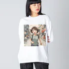 底辺の底辺好きな事を気ままに…。の走る元気な女の子 Big Long Sleeve T-Shirt