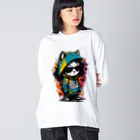 めんぼうさんやのちびネコ Big Long Sleeve T-Shirt