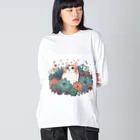 わんにゃんsucculentの猫と多肉 Big Long Sleeve T-Shirt