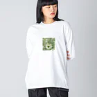 千裕アトリエ（いつもありがとう）のグリーンティーのアート　green tea art Big Long Sleeve T-Shirt