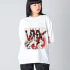 HELLOの赤デビル女ダ・ゾーン Big Long Sleeve T-Shirt