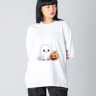 Vasetti_pressの可愛いおばけとカボチャ Big Long Sleeve T-Shirt