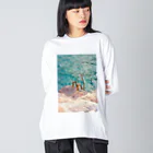 DGDGの季節外れの海水浴 ビッグシルエットロングスリーブTシャツ